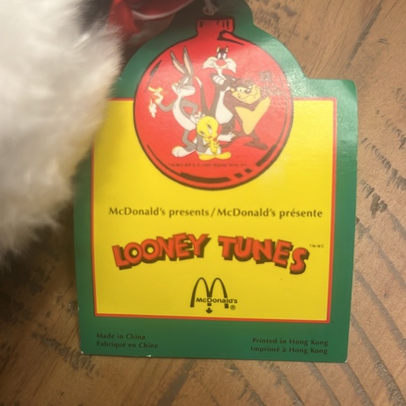 Vintage 1992 McDonalds Christmas Looney Tunes Plush Toy Sylvester - Picture 6 of 10